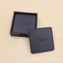 Custom Company Logo / Text Leather PU Cup Mat de Zhongshan China